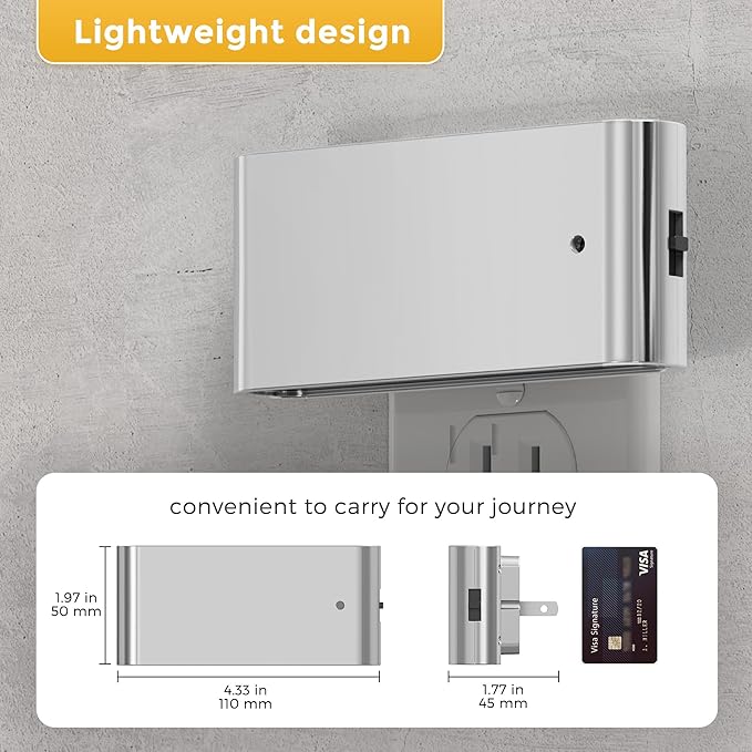 L LOHAS LED Night Light, 2 Pack Dimmable Modern LED Night Lights Plug into Wall,Dusk to Dawn Sensor Night Lights for Kid, 0-100LM 3000K Soft White Nightlight for Hallway Bedroom Stairway(Silver)