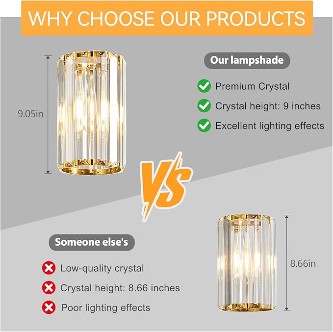Gold Pendant Lighting Modern Pendant Light Mini Crystal Chandeliers Adjustable Pendant Light Fixture for Kitchen Island Dinning Room Corridor Bedroom (Gold 1-Light)