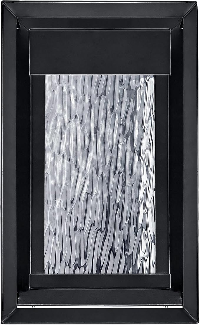 Design House Hartbrook Outdoor Integrated LED Wall Light with Clear Glass for Porch Entryway Patio, Matte Black, 589226-BLK