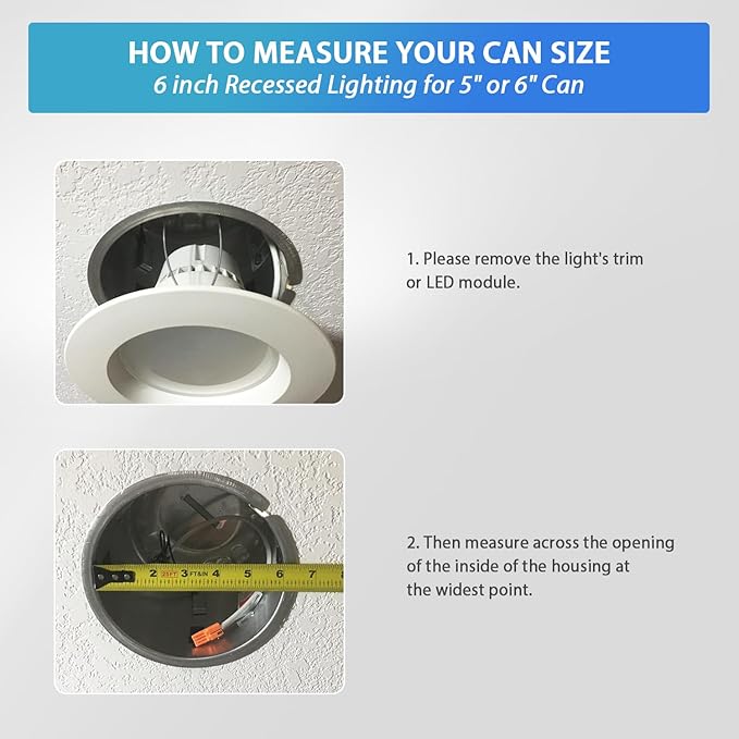 LVWIT Black LED Recessed Light 6 Inch, Can Lights Color Selectable 2700/3000/4000/5000/6000K 5CCT, 9W=120W,1000LM, Dimmable Downlight with E26 Conversion Kit, 6 Pack,IC Rated
