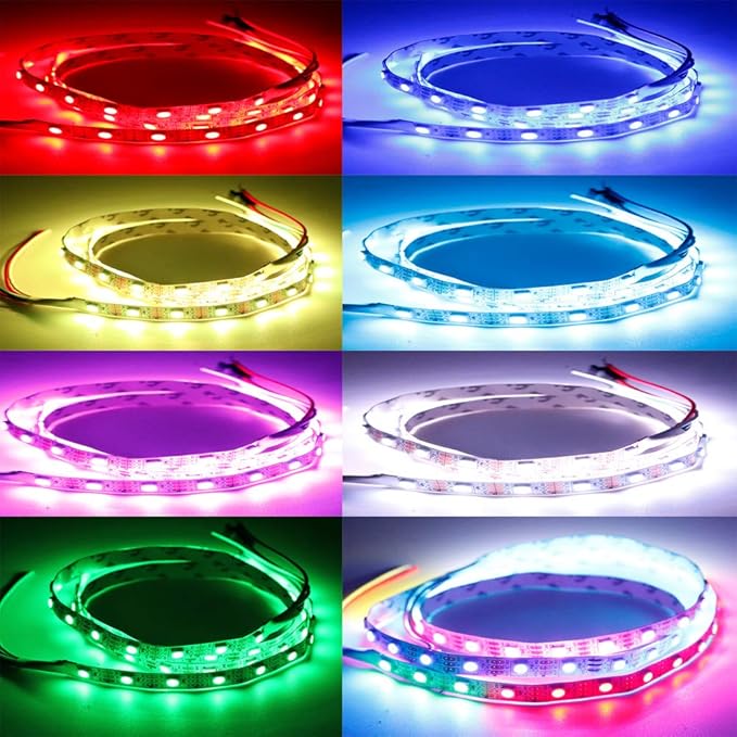 RGBZONE Bluetooth LED Controller, DC 5-24V SP107E LED Light Strip Controller, Support Music Sync, IC Chip for WS2812b WS2811 LED Strip, Matrix Panel, Module