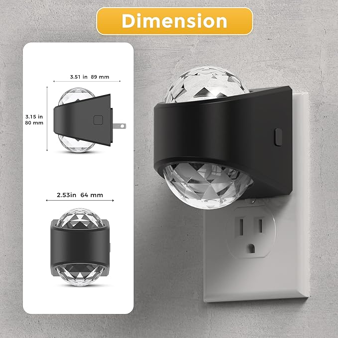 L LOHAS LED Night Light,Night Lights Plug into wall, Projector Night Light with Dusk to Dawn Sensor,3000K Soft White, Adjustable Brightness, Nightlight for Kids Nursery Bathroom Christmas Gift