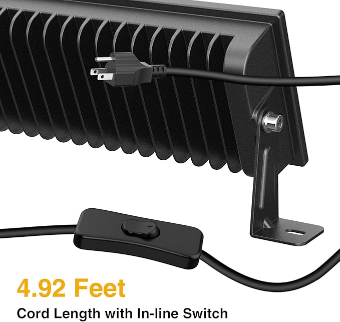 Onforu 1Pack LED Shop Lights,100W 14000lm Plug in Ultra Bright LED Work Lights,6500K Daylight White Garage Light,IP66 Waterproof Lighting for Garage Warehouses Workshop