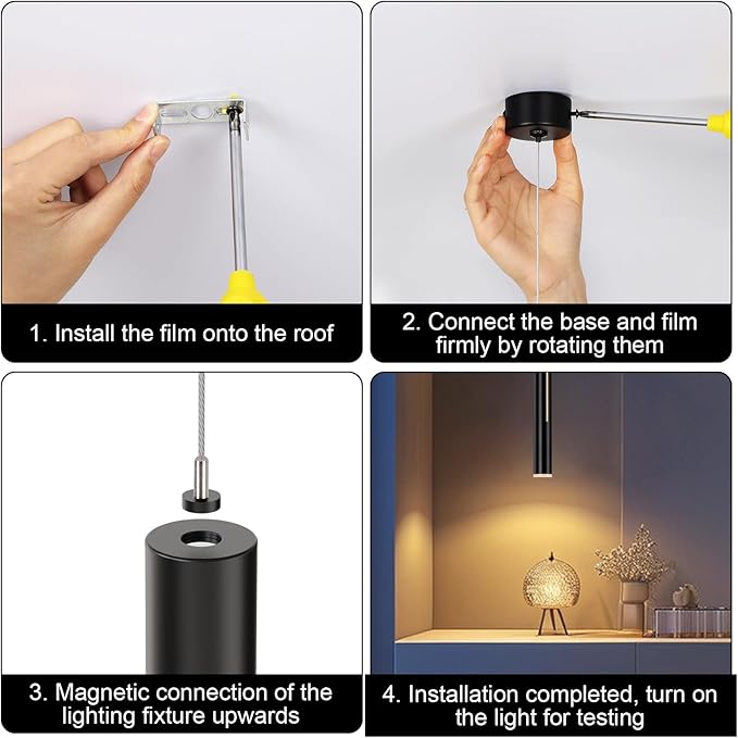 Lightess Battery Operated Pendant Light with Remote, 6000mAh Rechargeable Pendant Light with Motion Sensor, 3 Color Dimmable Black Wireless Chandelier for Island Kitchen Dinning Room