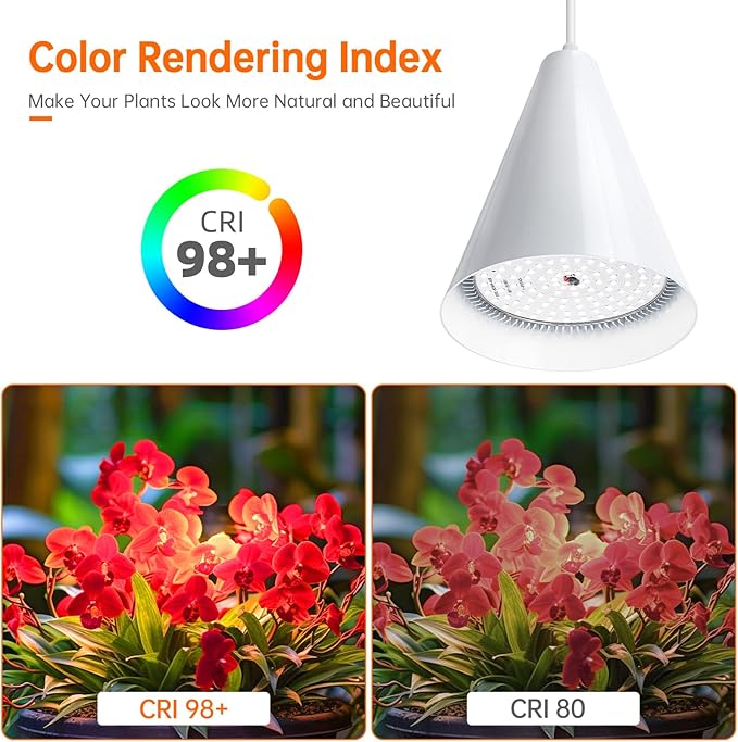 Bstrip Hanging Grow Lights for Indoor Plants-25W Full Spectrum 5000K Plant Light with 4H/9H/14H Timer& 16.4FT Power Cord for Indoor Growing, Ideal for Large Tall Plant, Garden and Flowers Greenhouse