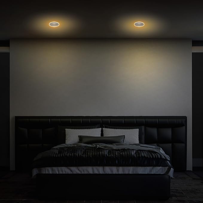 Feit Electric 6" LED Canless Recessed Downlight with Night Light Mode and Integrated J-Box, 85W EQ, Dimmable, 5CCT Selectable White, 1200 Lumens, 50,000-hour Lifetime, LEDR6XT/HO/NL5CCTCA4, 4 Pack