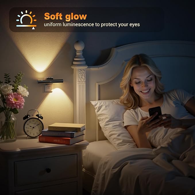 JandCase LED Night Light, Modern Night Lights Plug into Wall, 2 Pack 3000K/4000K/5000K Adjustable Color Nightlights with Dusk-to-Dawn Sensor, Dimmable Night Lights for Bathroom, Hallway, Stairway