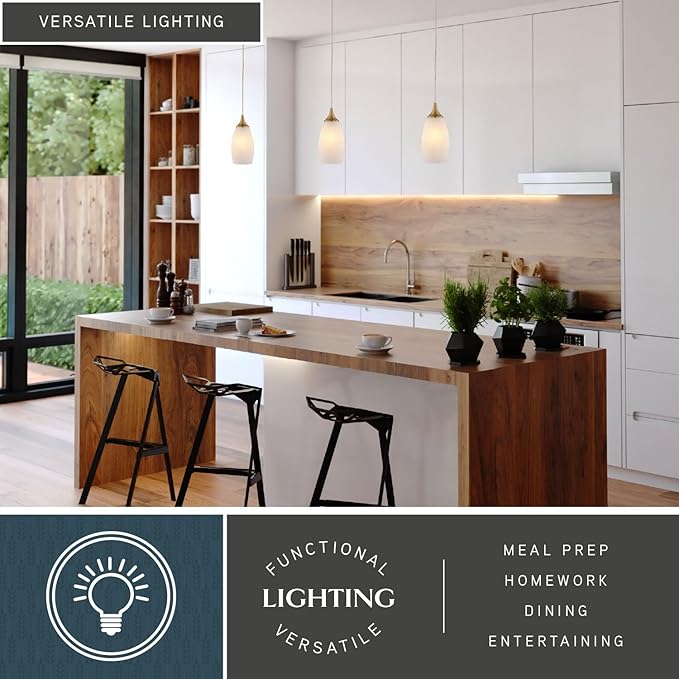 VAXCEL Milano 1-Light 4.75 in. Wide Muted Brass Gold Bell Mini Pendant with White Alabaster Glass Shade, Adjustable Height Hanging Ceiling Fixture for Dining Room, Kitchen Table, Entryway, Island
