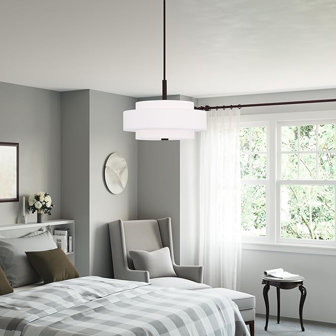 Livex Lighting 50874-07 Meridian 4-Light Pendant, Bronze