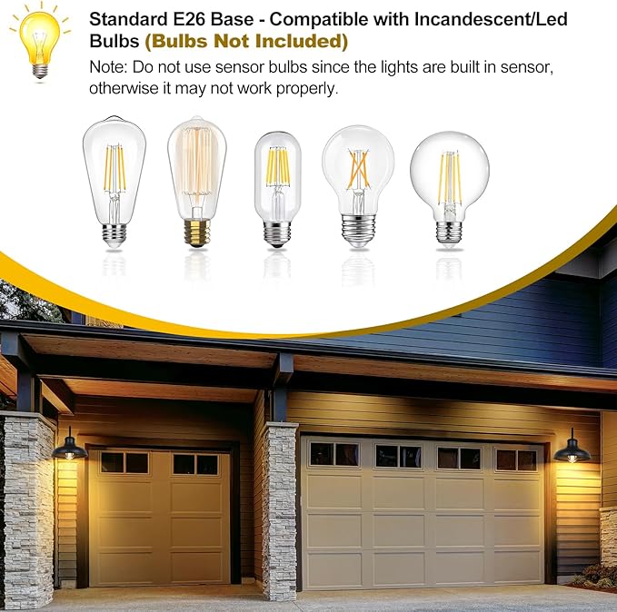 TOBUSA 2-Pack Dusk to Dawn Outdoor Wall Lights, Farmhouse Gooseneck Barn Lights Waterproof, 11.5'' Matte Black Outside Wall Sconces for House, Porch, Garage