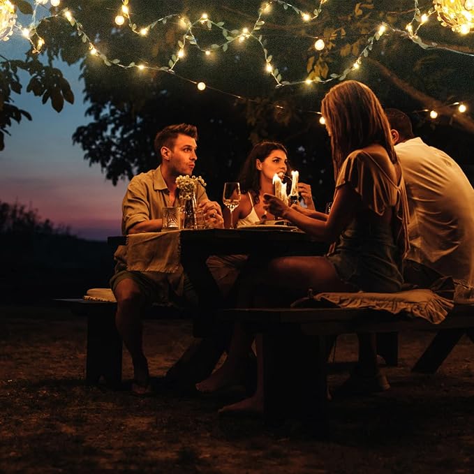 Uonlytech Gold Leaves String Light 100 LED Rattan Fairy Light Battery- Powered Copper Wire Light Window Curtain Haing Lamp for Indoor Outdoor Home Tree Garden Decor