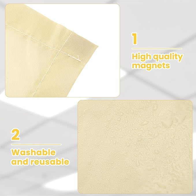 6 Pack Fluorescent Light Covers Magnetic Fluorescent Light Covers for Classroom Fabric Florescent Light Covers Light Filters for Office Hospital Home Classroom School Warm Yellow