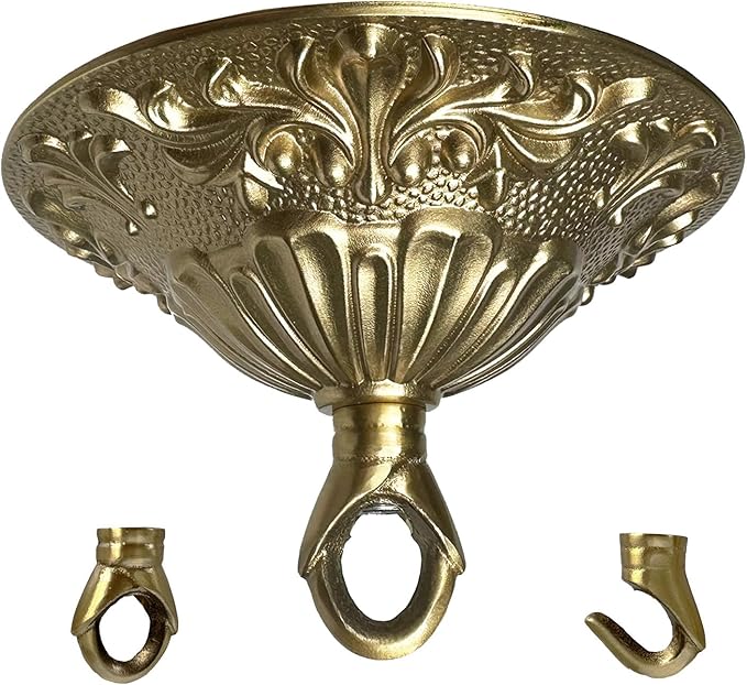 5.51" All Copper Ceiling Light Cover Plate for Antique Brass Ceiling Light Fixture as Pendent Light Cover, Ceiling Light Canopy Kit for Pendant Chandelier, Chandelier Replacement Parts