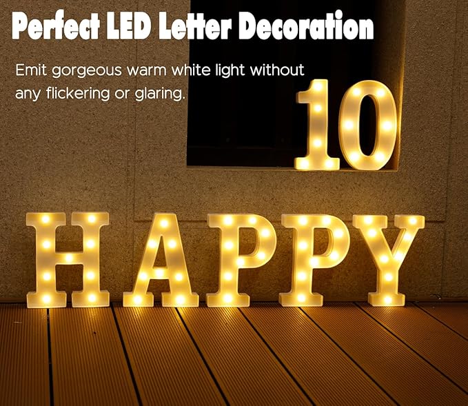 LED Marquee Numbers, Small Light Up Numbers for Party, 8.58 Inch Battery Powered Lighted Number for Birthday, Night Light, Table or Home Decor (Number 0)