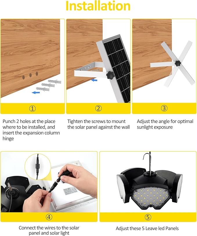 T-SUN Solar Shed Light Indoor Outdoor, 1200LM 156LED Motion Sensor Pendant Light with 5 Lighting Modes & Remote, Daytime Available Waterproof Indoor Light for Shed Barn Gazebo Shop Garage