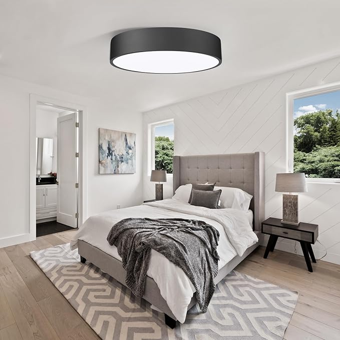 16 inch Round Flush Mount Ceinling Light Fixture, Contemporary 3-Light Modern Ceiling Light with Brass Gold Finish for Hallway Kitchen Laundry Bedroom,Foyer,Entryway,Closet