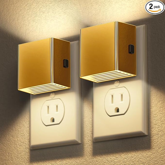 DORESshop LED Night Lights Plug into Wall [2 Pack], Plug in Nightlight, 3 Level Brightness Adjustable Night Light, Dusk to Dawn Sensor, Nightlights for Adults, Bedroom, Bathroom, Hallway, 3000K