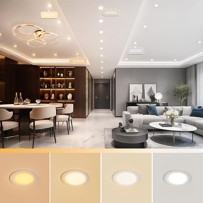 YGS-Tech 2 Inch LED Recessed Lighting, Dimmable Downlight 3W(35W Halogen Equivalent), CRI80, 5000K Daylight White Ceiling Light with LED Driver (16 Pack)