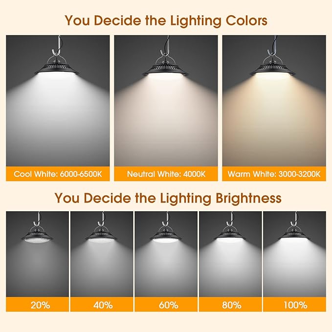 Solar Shed Lights Indoor 2 Pack, 3200K/4000K/6000K Dimmable Daytime Available Pendant Lights Outdoor with ON Off Switch & Remote Solar Powered Hanging Chandelier Lights for Home Barn Garage