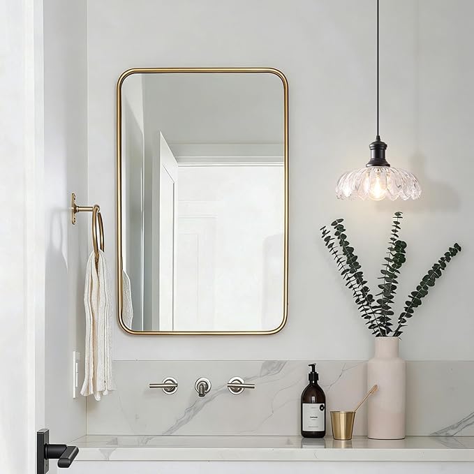 Farmhouse Pendant Light Fixture, Vintage Glass Pendant Light Kitchen Island Over Sink Table, Adjustable Hanging Pendant Lamp for Bedroom, Dining Room, Living Room, Bathroom