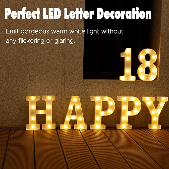 LED Marquee Numbers, Small Light Up Numbers for Party, 8.58 Inch Battery Powered Lighted Number for Birthday, Night Light, Table or Home Decor (Number 8)