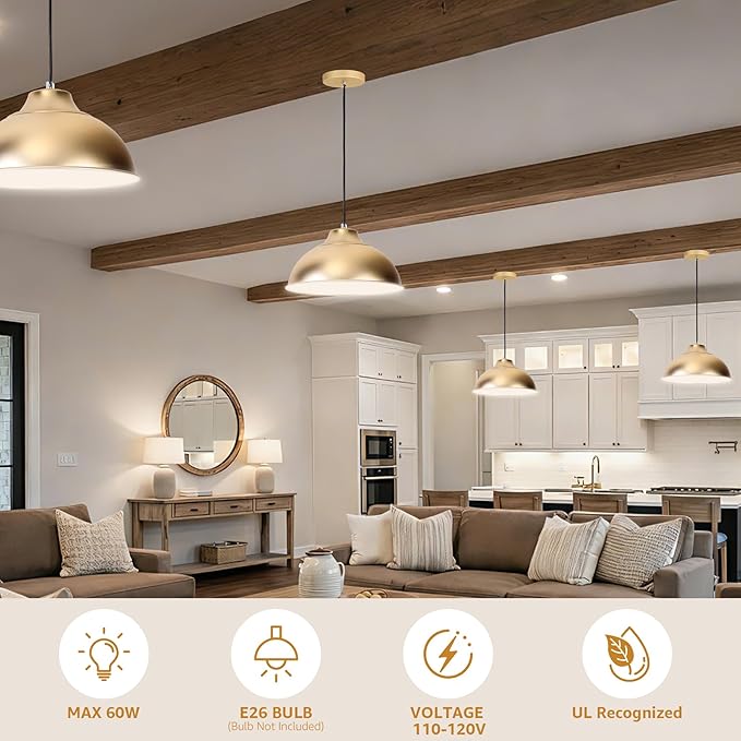 Gold Pendant Lights Kitchen Island,Hanging Pendant Light Fixtures,Kitchen Pendant Lighting Over Island