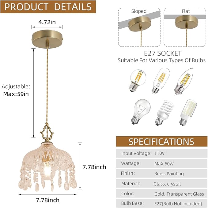 Crystal Mini Chandelier for Dining Room Modern Gold Pendant Lights Kitchen Island Brass Chandelier for Living Room E27 Hanging Lamp for Bathroom Farmhouse Entryway Hallway