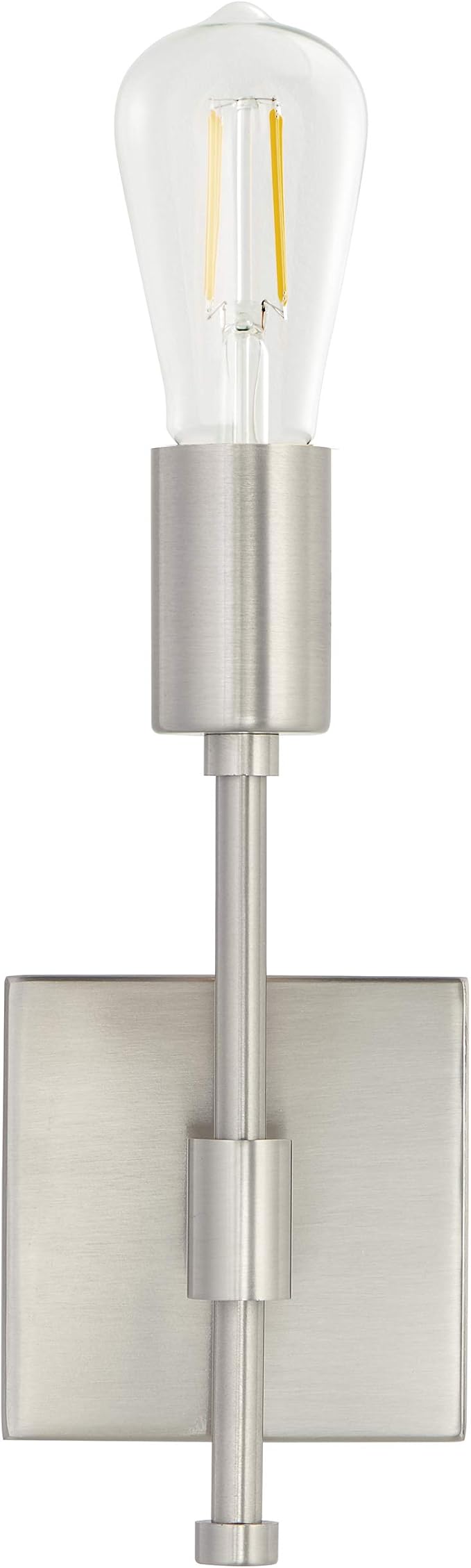Linea di Liara Berbella Brushed Nickel Wall Sconce Light Fixture Modern Sconce Wall Lighting Bathroom Wall Sconces Hallway Light Fixtures Wall Lamp for Bedroom, LED Bulb Included, UL Listed