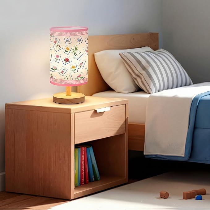 Glooglitter Mahjong Table Lamp 3 Colors Dimmable Lights 9.72 x 5.12 Inch Mahjong Night Light Bedside Bedroom Lamps for Desk Living Room Bedroom Decor Birthday Gifts