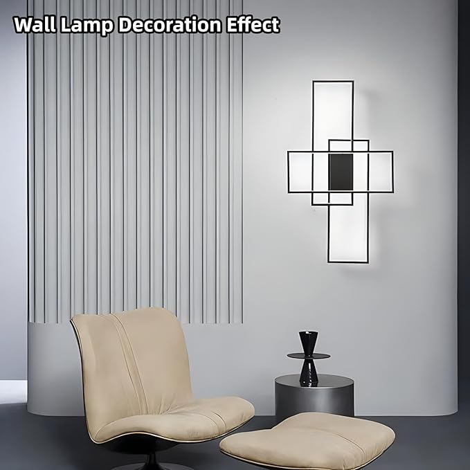Modern Dimmable LED Ceiling Light Fixture,with Remote Control 3 Color Selectable Flush Mount Ceiling Lamp Ceiling Lights for Sitting Room Kitchen Bedroom(Black, 35.4 * 19.7 * 2.5 in)