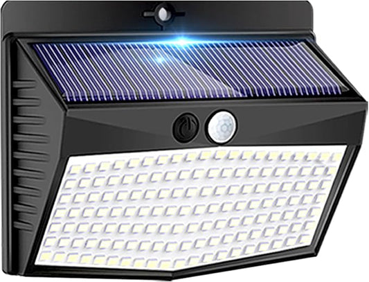 Peasur 1 Pack Solar Motion Lights Outdoor, Solar Security Light with 3 Modes, IP65 Waterproof Flood Lights Outside for Camping Garden Patio Garage Backyard