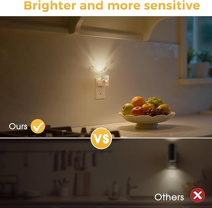 L LOHAS LED Night Lights Plug into Wall, 2 Pack 3000K/4000k/5000K Adjustable Color Temperature Bubble Night Light, Dusk to Dawn Sensor for Hallway, Bathroom, Rooms