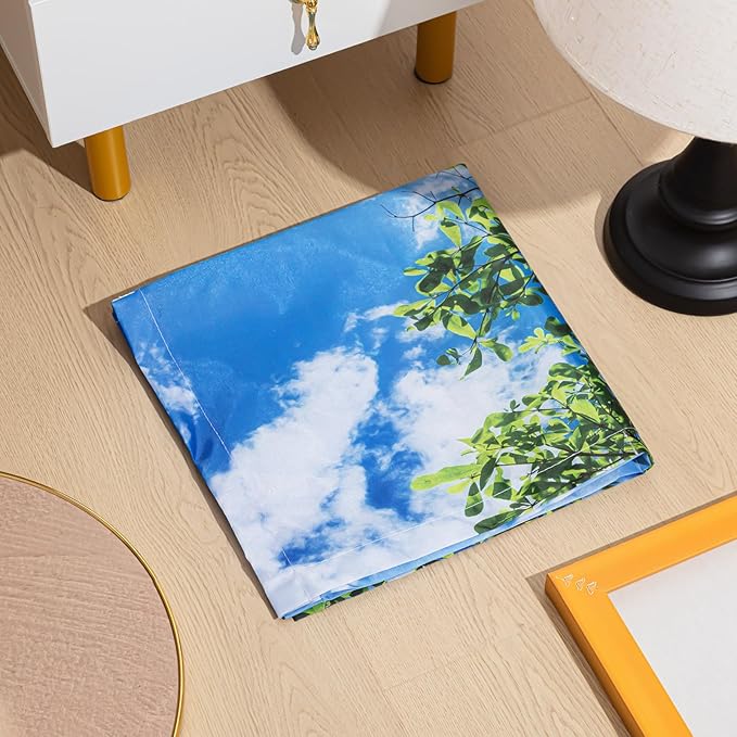 VIHOSE 4 Pcs 2 x 2 Feet Fluorescent Light Covers for Ceiling Lights Classroom Magnetic Light Filters for Reducing Harsh Glare Flicker for Office Classroom Home Drop Ceiling(Sky Leaves)