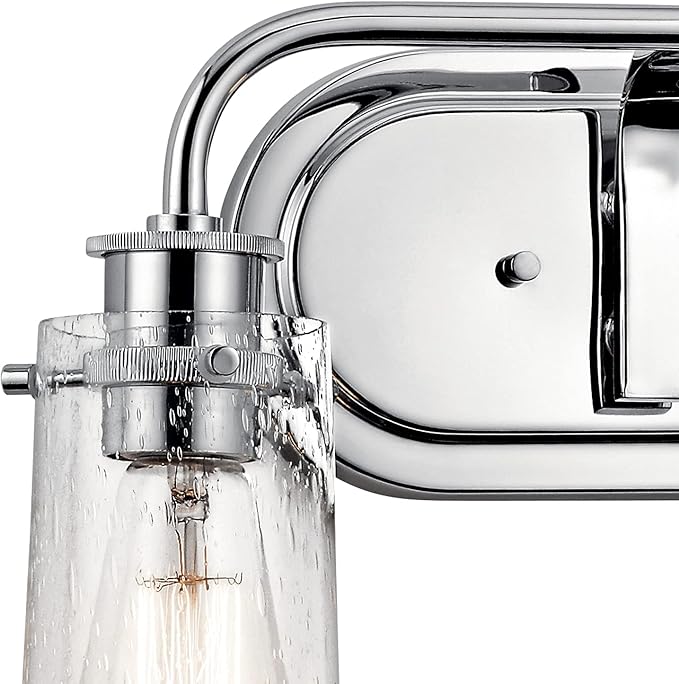 KICHLER Braelyn 14.75" 2 Light Vanity Light with Clear Seeded Glass Chrome