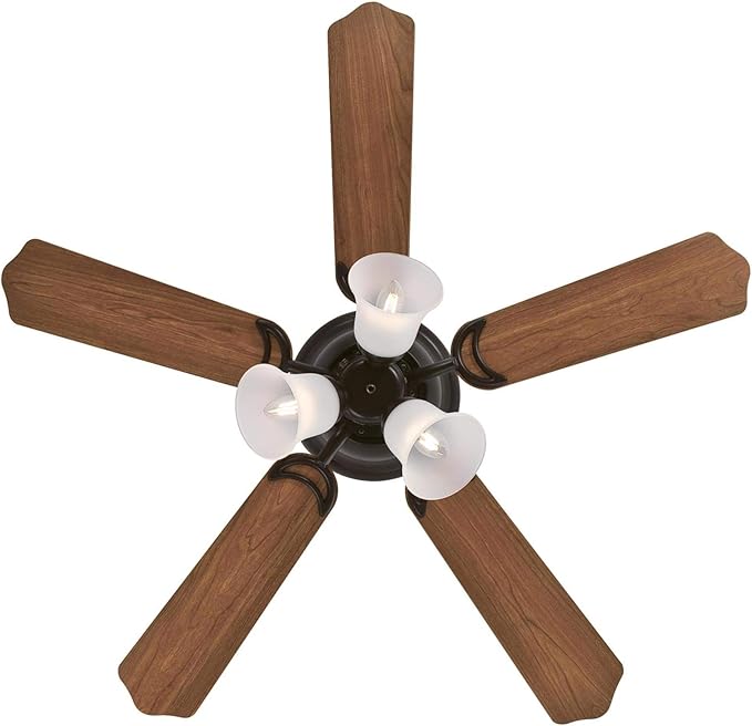 Westinghouse Contempra Trio 42 Inch Ceiling Fan with Light, Indoor Oil Rubbed Bronze Ceiling Fan for Small Rooms, Reversible Blades Dark Cherry/Walnut, LED Bulbs Included