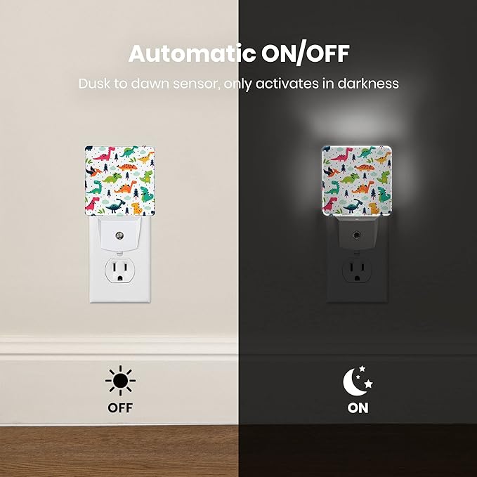 Night Light Plug-in Dusk to Dawn Smart Sensor White Led Nightlight for Bedroom Bathroom Kitchen Hallway Stairs Energy Efficient Decor Desk Lamp
