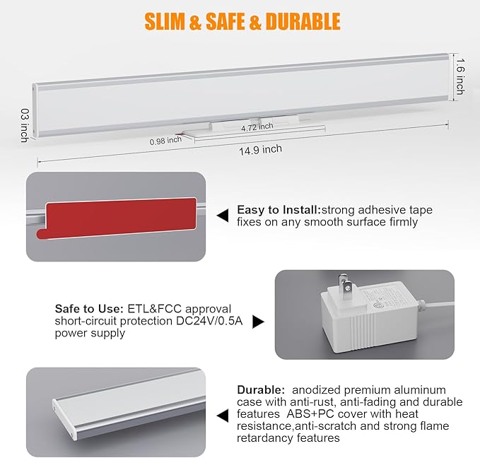 MY BEAUTY LIGHT Bright Dimmable Led Vanity Light Bar for Mirror, 2600K-6800K Adjustable Color Temperature Bathroom Vanity Light Fixtures, 0°-135° Angle Adjustable LED Makeup Mirror Lights
