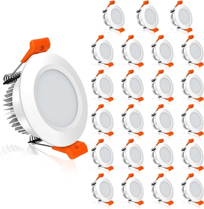 YGS-Tech 2 Inch LED Recessed Lighting, Dimmable Downlight 3W(35W Halogen Equivalent), CRI80, 2700K Ultra Warm White Ceiling Light with LED Driver (24 Pack)