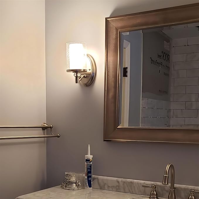 Kira Home Victoria 10" Modern Crystal Wall Sconce, Dual Glass Silver Wall Light with Seeded and Frosted Glass, Brushed Nickel Finish