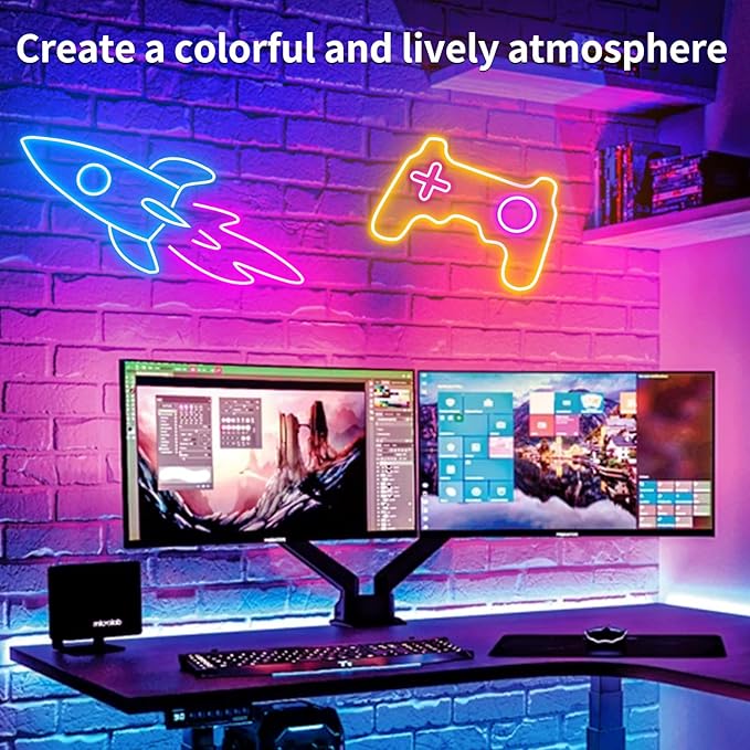 LED Neon Rope Lights 50FT,IP65 Waterproof LED Strip Lights,Music Sync LED Lights with Remote and APP Control, 24V RGB LED Rope Lights for Bedroom,Holiday Decoration（with Snap &Screws）