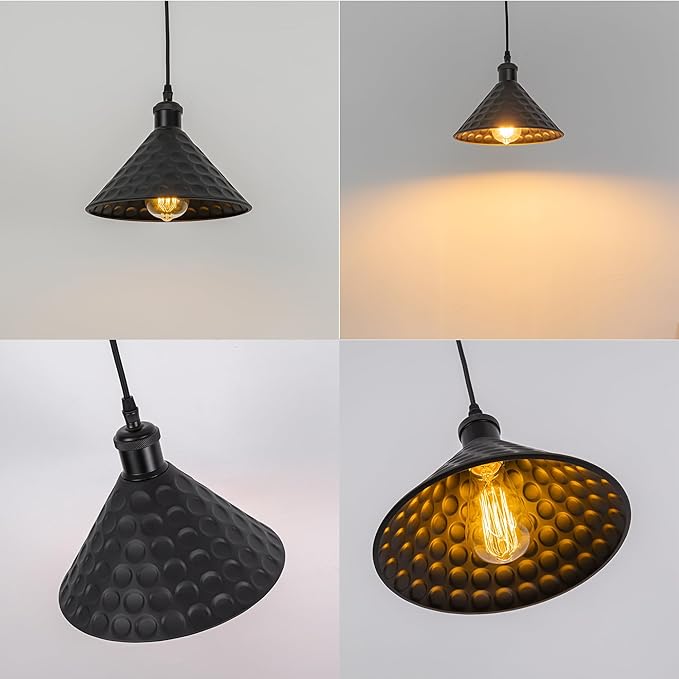 Kiven Instant Light Conversion Kit for 4/5/6inch Hole,Black Farmhouse Lighting Recessed Can Light Conversion Kit to Pendant with E26 Screw-in Adapter for Kitchen Island Living TB2776