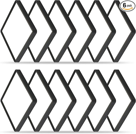 12 Inch Square LED Flush Mount Ceiling Light, 24W, 2520LM, 3000K/4000K/6000K CCT Selectable, Flat Panel Light, Low Profile, Fits for Hallway, Kitchen, Bedroom, Laundry Room (Black, 12" 12PK)