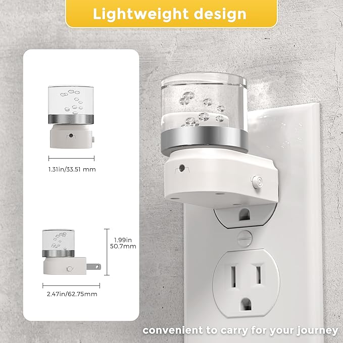 L LOHAS LED Night Light, Night Lights Plug into Wall, Color Changing Nightlight RGB with Dusk to Dawn Sensor, for Halloween, Christmas, Holiday, Hallway Bedroom Kids Room, 2 Pack