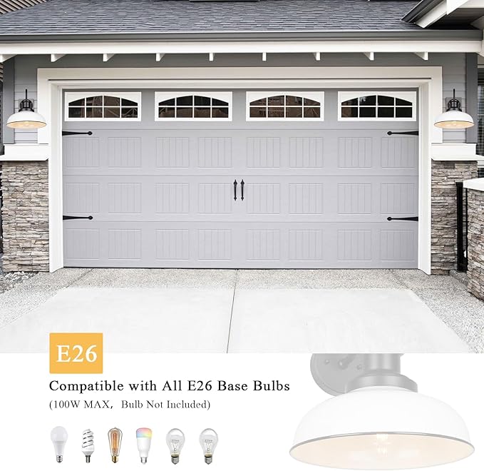 Outdoor Barn Lights, Rustic Outdoor Wall Sconces, Farmhouse Exterior Wall Mount Lights, Vintage Indoor Wall Lighting Fixtures, Industrial Lantern Lamps for Porch, Garage, Patio, Shed
