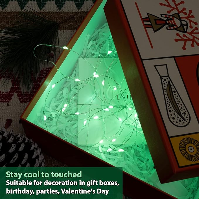 HXWEIYE 12 Pack Fairy Lights Battery Operated, 7ft 20LED Mini Twinkle String Light for Mason Jar DIY Wedding Table Centerpieces Party Bedroom Christmas (Green)