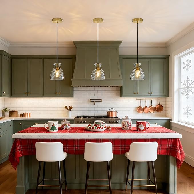 5.9” Mini Black Gold Pendant Lights Kitchen Island Lighting, Single Brass Hammered Glass Pendant Light Fixtures, Adjustable Modern Hanging Lights Kitchen Pendant Lighting over Island Sink Bathroom