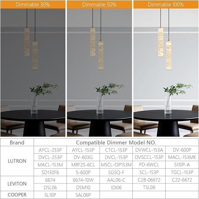 LMQNINE Natural Alabaster Pendant Lights for Kitchen Island White Marble Long Tube Chandelier 4000K Modern Gold Ceiling Light Fixtures for Bedroom Dining Room Table Living Room Hallway(M-2Light)