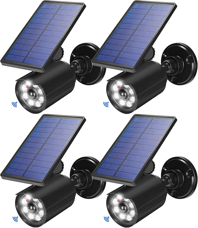 Solar Lights Outdoor Motion Sensor Flood Lights 2000LM IP67 Waterproof Security Spot Lights for Yard Garden Patio 4 Pack