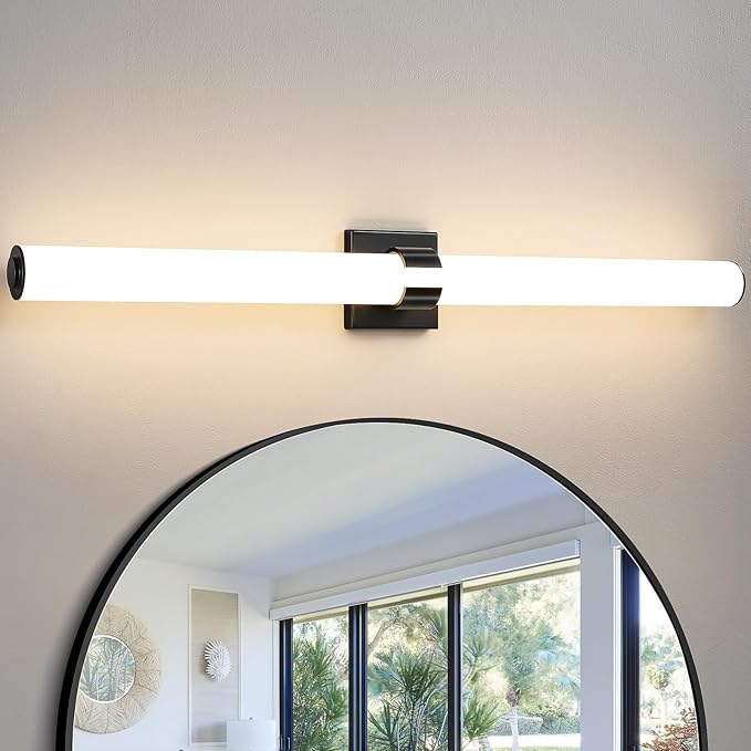 AIJIASI Bathroom Vanity Light - 39 Inch Black Bathroom Lighting Fixtures Over Mirror 36W 3000K Dimming LED Vanity Light Bar Modern Vanity Light Fixture for Mirror Bedroom Living Room