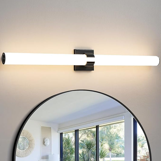 AIJIASI Bathroom Vanity Light - 39 Inch Black Bathroom Lighting Fixtures Over Mirror 36W 3000K Dimming LED Vanity Light Bar Modern Vanity Light Fixture for Mirror Bedroom Living Room